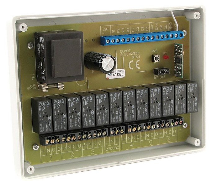 Controller for six roller blinds, superheterodyne