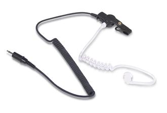 EARPHONE W/5 IN COIL CORD,ACOUSTIC TUBE, 2.5MM STR.PLUG,BLACK