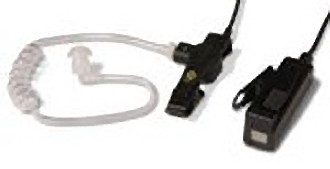 *OBSOLETE*Øreplugg med kombinert PTT/Mik, sort. Sidekontakt