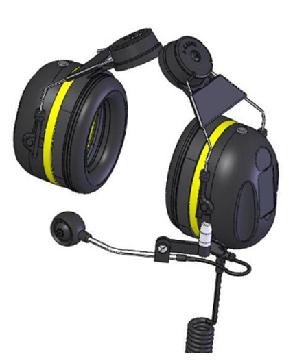 A-KABEL ATEX TwinCom Headset, helmet attachment w/ear plug connector Safesound