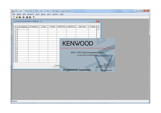 Kenwood  KPG-173D Programming software license for TK-3501E (Windows)