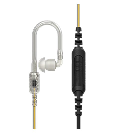 1- Wire IMPRES™ Surveillance Kit, In Line Mic/PTT, Xtra Loud Translucent Tube Speaker System, TIA Compliance