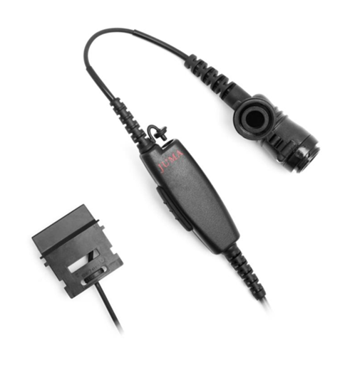 DM4000 connector, in-line PTT, w/2.5 mm PTT socket and NExus headset socket